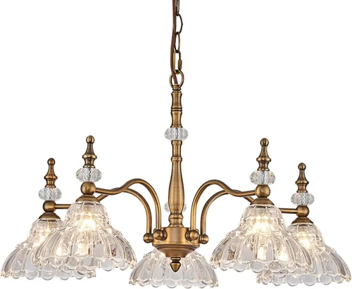 Miniatura 15 de HDDFL Candelabro de 3 luces, lámpara moderna colgante para comedor, entrada, sala de estar, dormitorio, cocina, marrón y latón