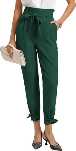 GRACE KARIN - Pantalón deportivo tipo lápiz para mujer, diseño informal de tiro alto para el trabajo, con lazo y bolsillos