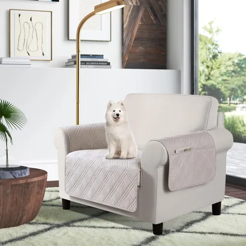 Miniatura 41 de TAOCOCO Fundas de sofá impermeables extragrandes para mascotas y perros con respaldo antideslizante, fundas para asientos de sofá con bolsillo