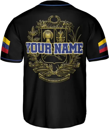 Miniatura 3 de Camiseta de béisbol de Venezuela con nombre personalizado, camiseta de Venezuela para hombres y mujeres, camiseta de béisbol unisex S-5XL