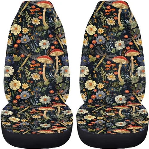 Miniatura 24 de 2 fundas de asiento para automóviles con estampado de bandera americana del 4 de julio, color negro, accesorios para el interior del vehículo