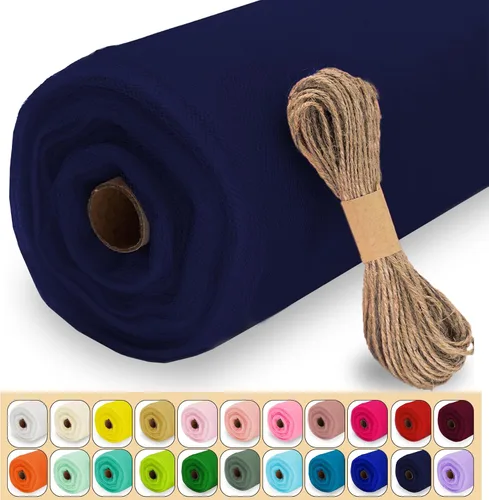 Miniatura 33 de Rollo de tela de tul, 54 pulgadas x 10 yardas (30 pies) de tul para decoración de boda, tutú de fiesta, telón de fondo, baby shower, faldas de mesa