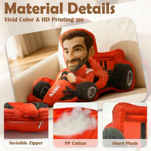Miniatura 4 de Amlion Almohada personalizada: almohada facial personalizada de dibujos animados con nombre de imagen, almohadas personalizadas con forma de cara