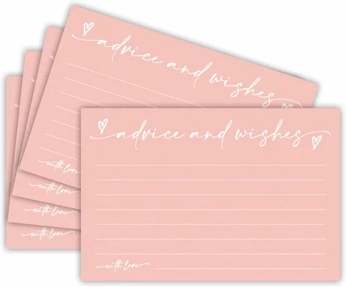 Miniatura 8 de 30 Tarjetas de Consejos y Deseos – Azul Minimalista – Tarjetas de Consejos de Doble Cara para Rellenar para Novia, Boda, Fiesta de Graduación, Sr.