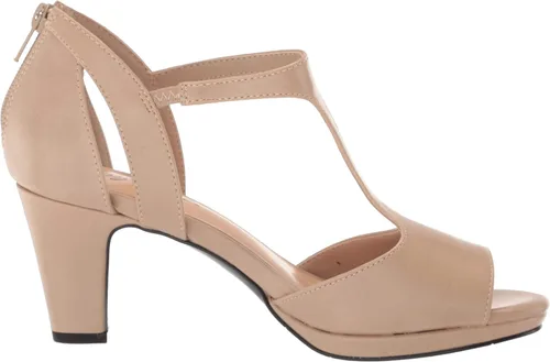 Miniatura 6 de Easy Street Sandalias Flash con correa en T para mujer, color beige
