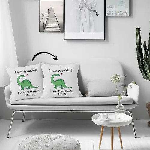 Miniatura 4 de HIWX Fundas de almohada de dinosaurio de 18 x 18 pulgadas de doble cara, regalos para amantes de los dinosaurios para niños, niñas, mujeres
