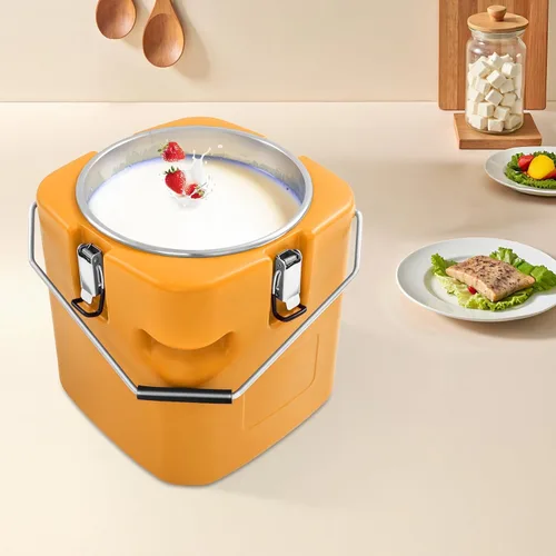 Miniatura 8 de Recipiente aislado para sopa, calentador de alimentos, transportador de frío caliente, cubo de alimentos aislado comercial portátil de 5.28 galones