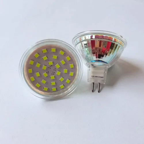 Miniatura 6 de 12V bajo voltaje MR16 GU5.3 Base LED 4W Bombilla verde equivalente a 20W 35W Luz halógena para iluminación de pista de inundación de paisaje al aire