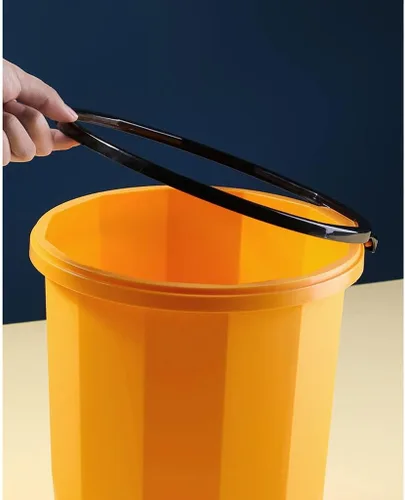 Miniatura 5 de Cubo de basura de estilo nórdico con anillo de presión para el hogar, sala de estar, clasificación, de lujo, para dormitorio, baño, inodoro, cesta