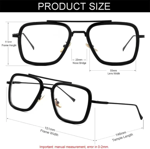 Miniatura 5 de Gafas de bloqueo de luz azul estilo Tony Stark para hombres y mujeres, gafas de juegos de computadora de Iron Man y Spider-Man Negro/Negro