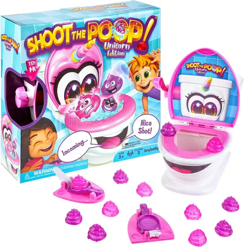 Miniatura 8 de Brybelly Shoot The Poop - El juego original de inodoro parlante para niños y familias - Divertido juego de lanzamiento de caca de acción rápida