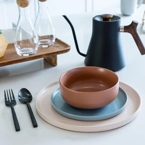 Miniatura 5 de Everything Kitchens Colección moderna de vajilla plana (Indio, juego de vajilla de 12 piezas)