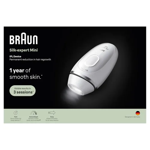 Miniatura 13 de Braun IPL Mini, Seda·Expert Mini, Depilación IPL para Mujeres y Hombres, Reducción permanente del vello láser en casa, IPL1115