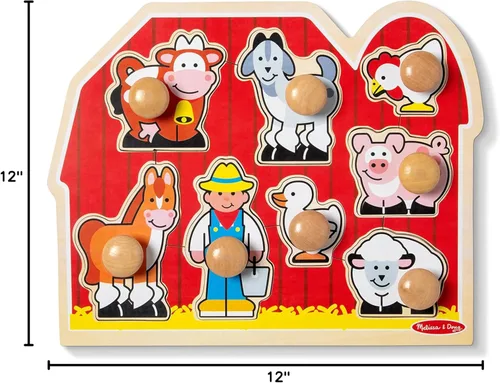 Miniatura 10 de Melissa & Doug - Rompecabezas jumbo de granja con pomos
