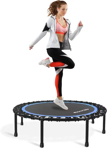 Miniatura 16 de Newan Mini trampolín silencioso de 40 a 48 pulgadas, trampolín de fitness, bungee rebote, entrenamiento cardiovascular, entrenamiento para adultos