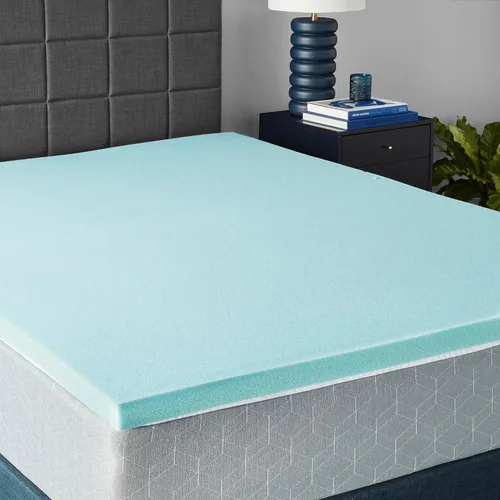 Miniatura 17 de Amazon Basics Cubrecolchón de espuma viscoelástica con gel refrescante, certificado CertiPUR-US, 3 pulgadas, Queen, color azul