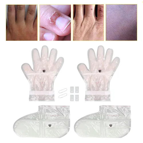 Miniatura 8 de Mascarillas hidratantes para manos y pies, mascarillas hidratantes intensivas para manos y pies, talón agrietado seco para manos, set de regalo
