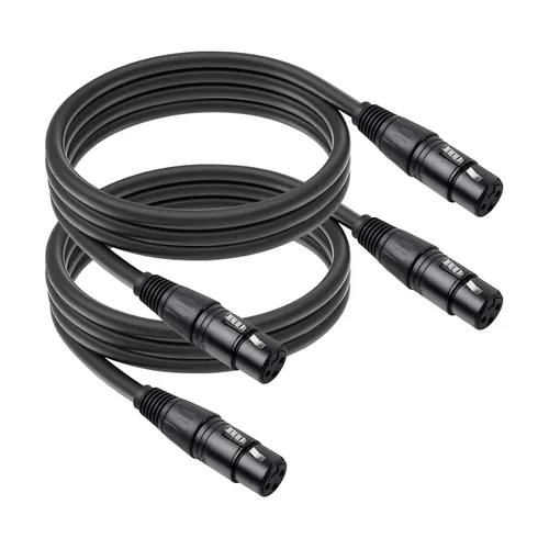 Miniatura 16 de Paquete de 2 cables de micrófono XLR macho a macho de 3 pines, cable de audio equilibrado profesional con cobre sin oxígeno, conectores chapados