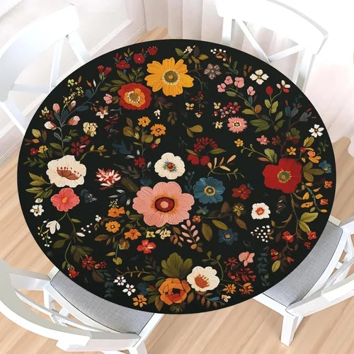 Miniatura 18 de Mantel redondo ajustable para el 4 de julio con borde elástico, impermeable, lavable, azul, rojo, blanco, estrella, patriótica, independencia, Día