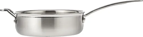 Miniatura 7 de Cuisinart MCP33-24HN MultiClad Pro de acero inoxidable de 3.5 cuartos de galón con sartén para saltear con mango auxiliar y cubierta, 3.5 cuartos