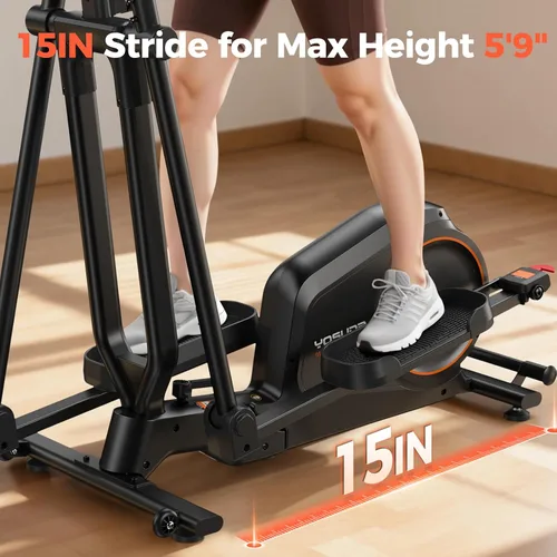 Miniatura 3 de YOSUDA Foldable Elliptical Exercise Machine for Home,15IN Stride Compact Folding Elliptical Training Machine Only 2 sq ft for Small Spaces
