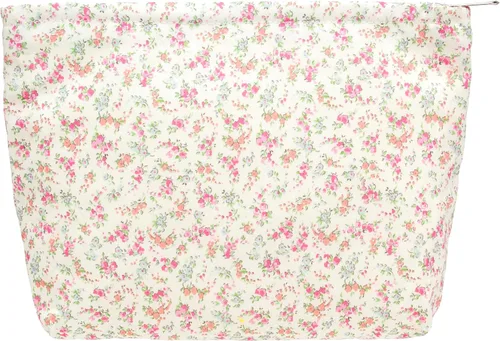Miniatura 51 de Pazimiik Bolsa de maquillaje floral, grande, de algodón, con cremallera para bolsa de viaje, organizador de maquillaje de lona para mujeres, Algodón