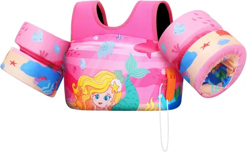 Miniatura 18 de HeySplash Swim Vest for Kids, Toddler Pool Floaties 10-20-30-50-66 Lbs, Baby Arm Floaties with Adjustable Strap, Swim Jacket Water Wing Arm Band
