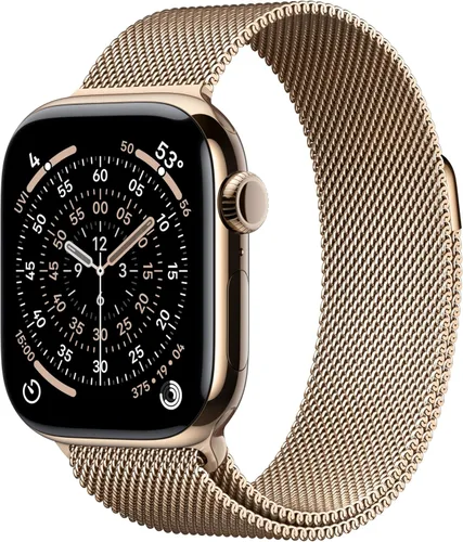 Miniatura 35 de Apple Reloj inteligente de la serie 11 [GPS de 1.654 in] con caja de aluminio plateado con correa deportiva de niebla morada - S/M. Puntuación