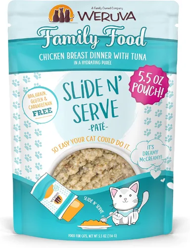 Miniatura 15 de Weruva Slide N' Serve Paté, alimento húmedo para gatos, Let's Make a Meal, cena de cordero y caballa, bolsa de 2.8 oz (80 g) (paquete de 12)
