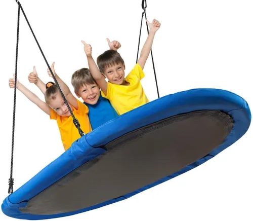 Miniatura 5 de Costzon Juego de columpio de plataforma gigante impermeable de 60 pulgadas, capacidad de peso de 700 libras, columpio para árbol con platillo al