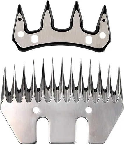 Cuchillas de repuesto para tijeras de oveja, cuchillas de repuesto de acero inoxidable, rectas, de 13 dientes, cortador de peine de lana eléctrica,