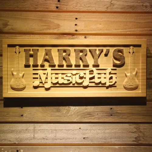 Miniatura 52 de ADVPRO wpa0053 - Letrero personalizado con nombre grabado en 3D de madera para el hogar, bar, cerveza, decoración del hogar, placas de casa de lago