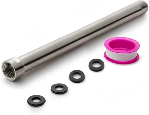 Miniatura 22 de OFFO Brazo de extensión de cabezal de ducha, extensión de brazo de ducha, extensor de cabezal de ducha hecho de acero inoxidable 304, extensión