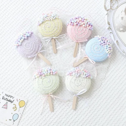 Miniatura 2 de Adornos de piruleta de Navidad 6 piezas, juego de adornos para árbol de Navidad de color pastel, adornos de caramelo para colgar en el árbol
