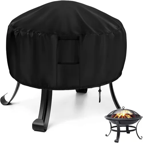 Miniatura 20 de Cubierta rectangular para fogata, impermeable, para mesa de fuego de gas propano al aire libre, 28 pulgadas de largo x 28 pulgadas de ancho x 24