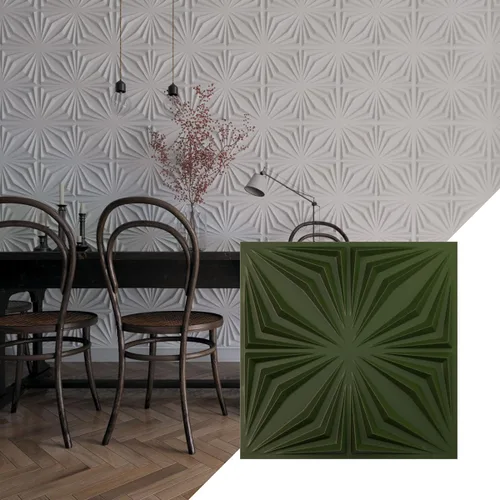 Miniatura 34 de Ekena Millwork WP20X20AHWH 19 5/8 pulgadas de ancho x 19 5/8 pulgadas de alto Asher EnduraWall Decorativo 3D Panel de pared cubre 2.67 pies cuadrados