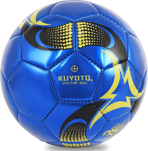 Miniatura 10 de KUYOTQ Soccer Ball, Machine Stitched PU/TPU Leather Soccer Ball Match & Training for Kids Youth Adult, Professional Construction for Durable in and