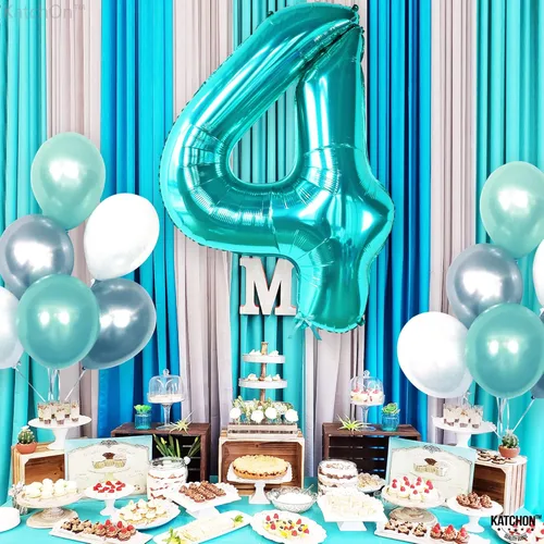 Miniatura 58 de KatchOn, Globo azul del número 1 para el primer cumpleaños, grande, 40 pulgadas, globo azul número 1 para primer cumpleaños, globo azul marino