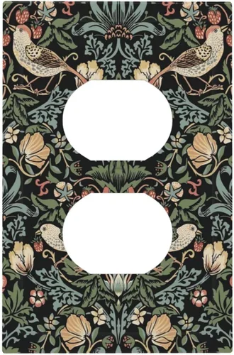 Miniatura 20 de Cubiertas Decorativas para Placas de Interruptor Bosque Primavera Hada Encantada País de las Maravillas Suelo Verde 2 Gang Cubierta de Interruptor