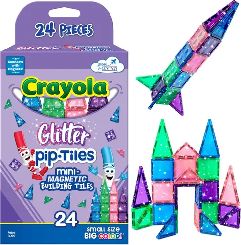 Miniatura 9 de CreateOn Crayola Mini azulejos magnéticos PIP, colores llamativos - juego de construcción para niños, juguetes de construcción magnéticos