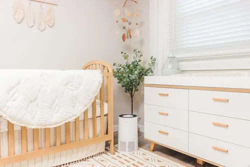 Miniatura 4 de Crane Baby Falda de cuna de ganchillo, falda de cama color crema para cunas, acento festoneado bohemio neutro para bebés niños y niñas, falda