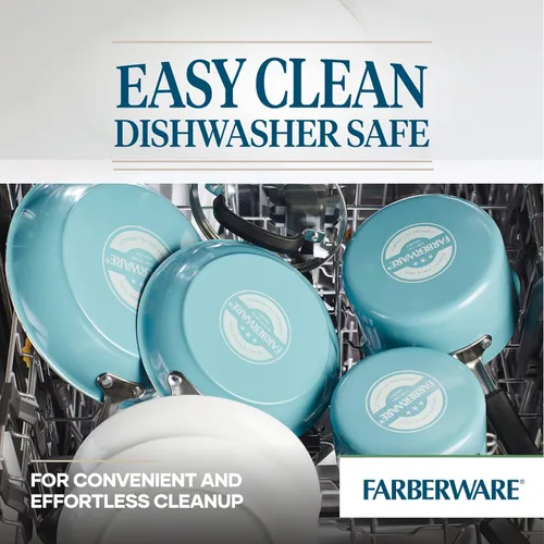 Miniatura 7 de Sartén antiadherente de cerámica EcoAdvantage de Farberware, 10 pulgadas, Aqua Aguamarina