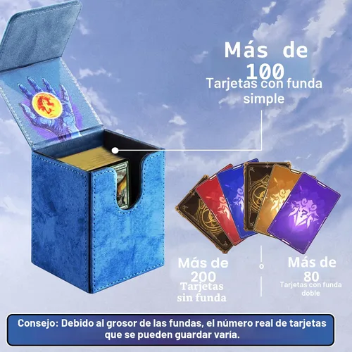 Miniatura 2 de PROMAXIBINDER MTG Commander - Caja de baraja con 2 divisores, se adapta a más de 100 tarjetas de una sola funda, caja de cubierta mágica de imán