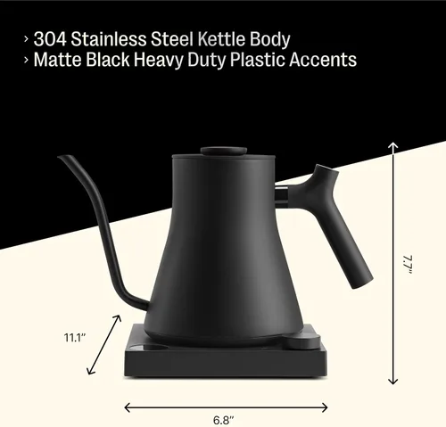 Miniatura 2 de Paquete para conocedores del café negro mate: hervidor eléctrico de cuello de cisne Fellow Stagg EKG Pro + molinillo de cerveza de oda Gen 2