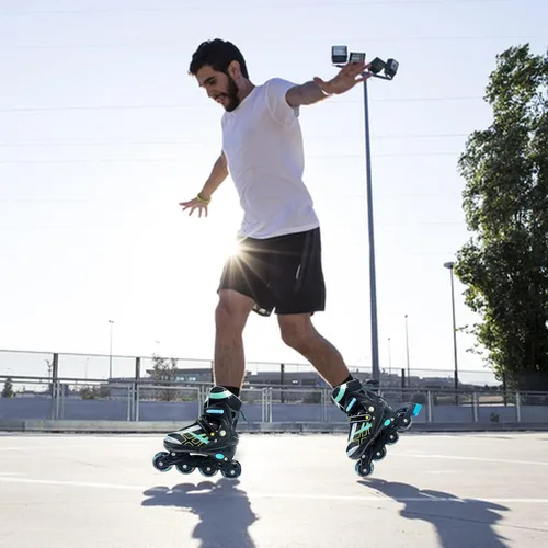 Miniatura 5 de Patines en línea ajustables para niños y adolescentes de 4 a 16 años, todas las 8 ruedas de patines en línea se iluminan, seguras y divertidas