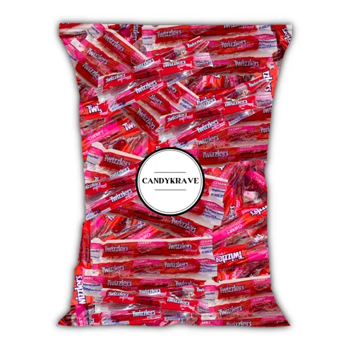 Miniatura 9 de CandyKrave Twizlers - Caramelo de fresa en forma de torsión - (2 libras, más de 70 piezas) Caramelo a granel envuelto individualmente - Caramelo