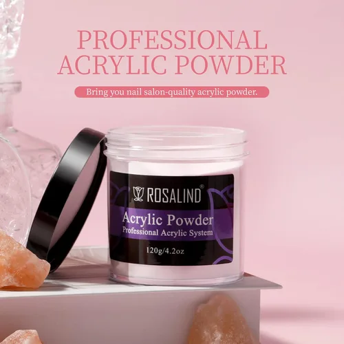 Miniatura 2 de ROSALIND Polvo acrílico rosa suave – 4.23 onzas / 4.23 oz polvo acrílico para extensión de uñas acrílicas, polvo acrílico de polímero profesional