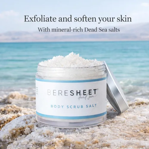 Miniatura 3 de Exfoliante corporal de sal – Exfoliante natural e hidratante con minerales del Mar Muerto y aceites naturales – Exfoliante de limpieza profunda