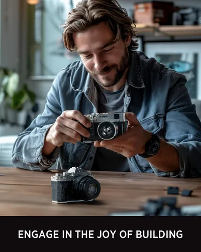Miniatura 7 de Nifeliz Juego de construcción de cámaras para adultos, 2 modelos de cámara coleccionables para construir y exhibir, regalo creativo para fotógrafos