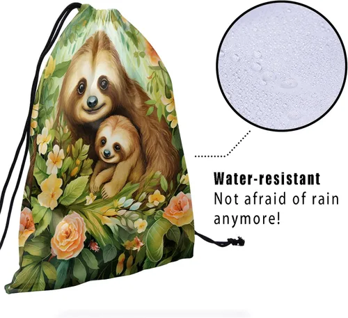 Miniatura 207 de Bolsa de agarre de gimnasia de piel de animal, bolsa de gimnasia con cordón ajustable, bolsa de cuerda para fauna silvestre, Mariposas Galaxy